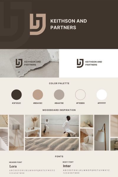 Brown Blocks Modern Minimalist Brand Moodboard A4 Document - 1